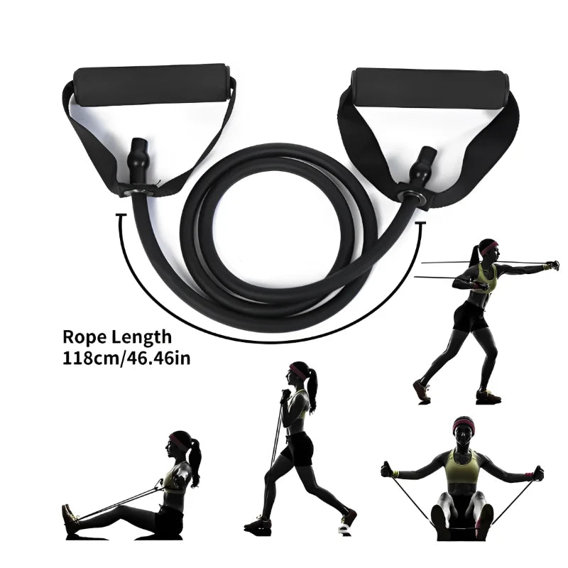 Resistance Bands With Handles Exercise Workout For Men Women Strength Training Equipment At Home 5 Levels Tube Band Pull Rope