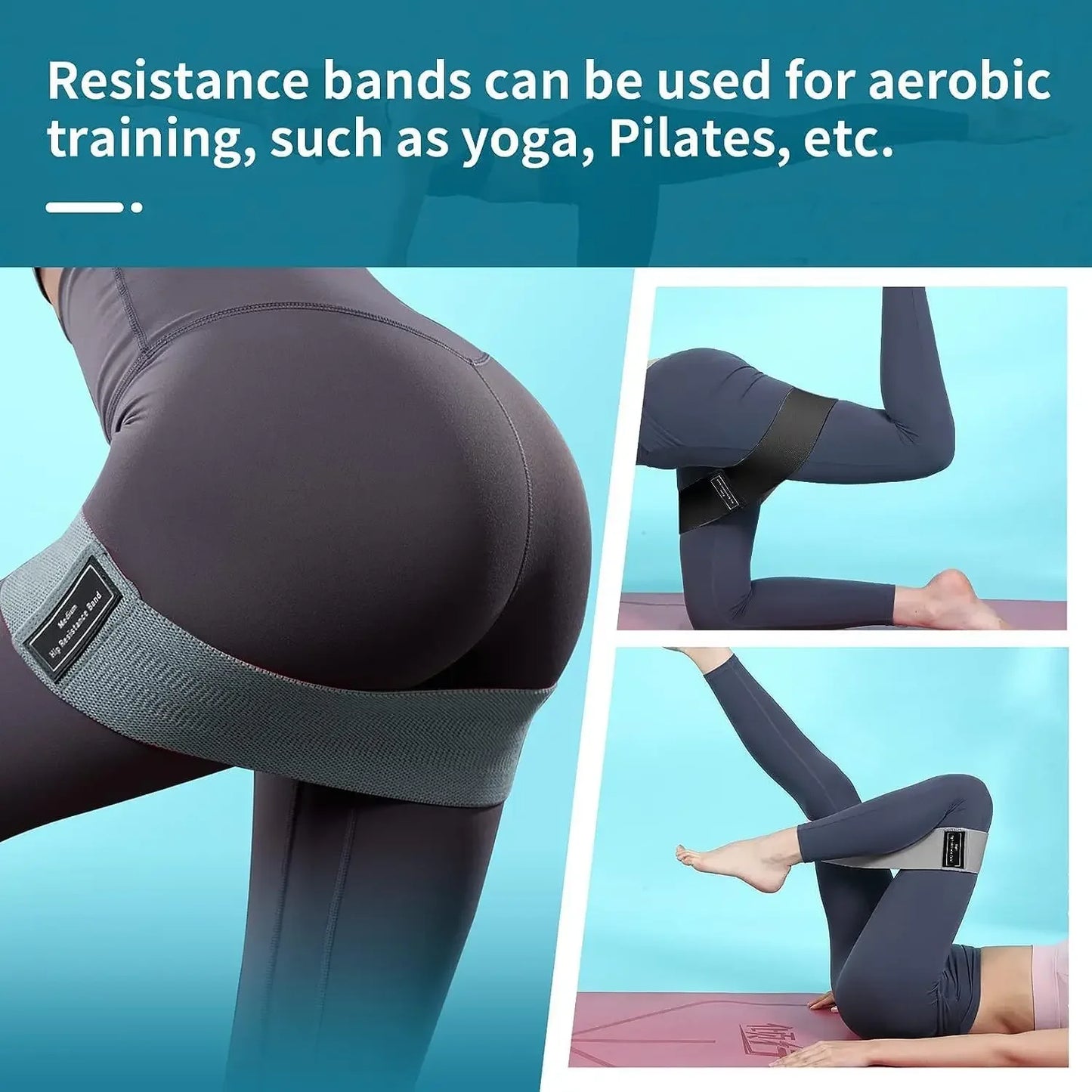 Hip Booty Bands Squat Glute Workout Non-slip Trainer Thick Stretch Fitness Strips Loops Yoga Equipment Anti-Slip Resistance