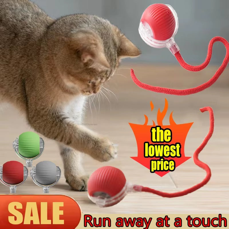 Cat Interactive Ball Training Self-Moving Kitten Electric Cat Ball Toys Electronic Automatic Rolling Magic Ball Toys for Cat