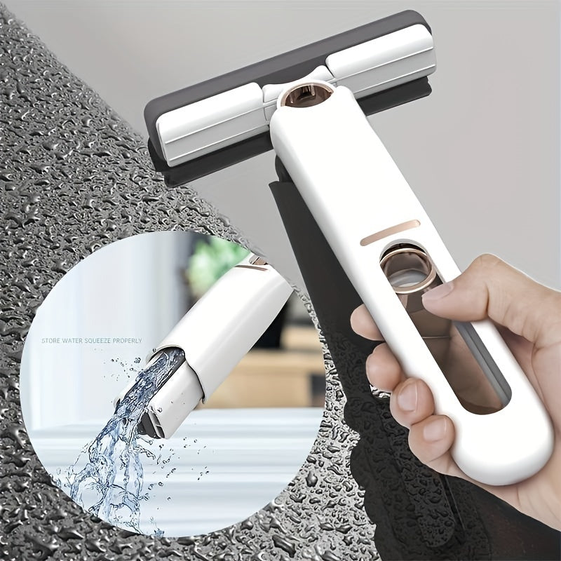 Self N Squeeze Mini Mop, Hand Wash-Free Mop Multifunction Portable Squeeze Cleaning Mop Desk Window Glass Cleaner Kitchen Car Sponge Cleaning Mop Home Cleaning Tools