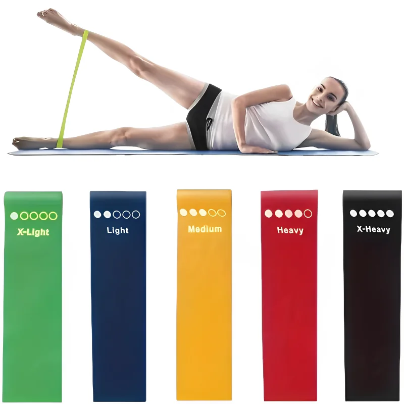 High Quality Resistance Bands Fitness Set Rubber Loop Strength Training Workout Expander Yoga Gym Equipment Elastic Portable Pilates 5PCS