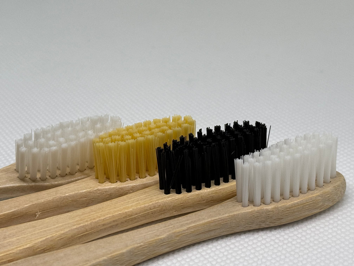 High Quality 5Pcs Adult Toothbrush Set with 100% Biodegradable Bamboo Handle, Eco-Friendly, Anti-Microbial, Plastic-Free Packaging