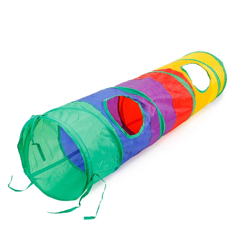 Cat Pass Play Tunnel Foldable Cat Toy Breathable Drill Barrel for Indoor loud paper