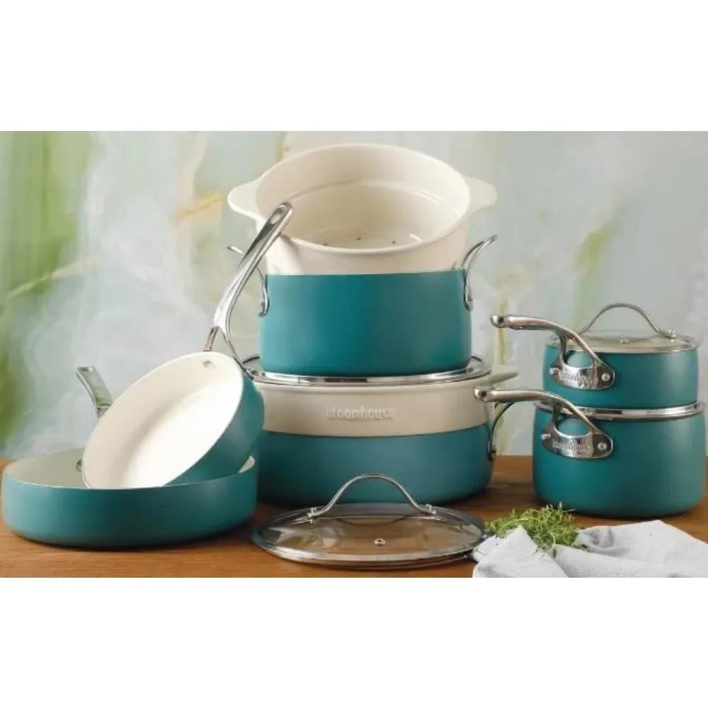 Triply Stainless Steel Pots and Pans Cookware Set W/Non-Stick Non-Toxic Ceramic Interior Oprah's Favorite Things