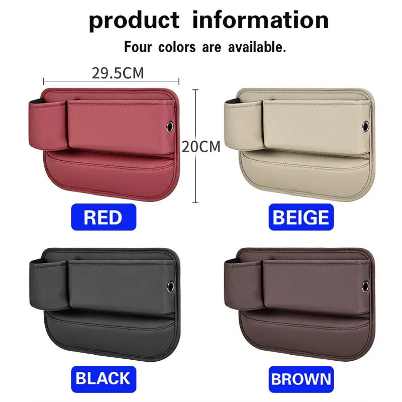 Car Seat Leather Gap Bag Multifunction Car Seat Organizer Auto Console Side Seat Plug Filler Organizer Box Car Interior