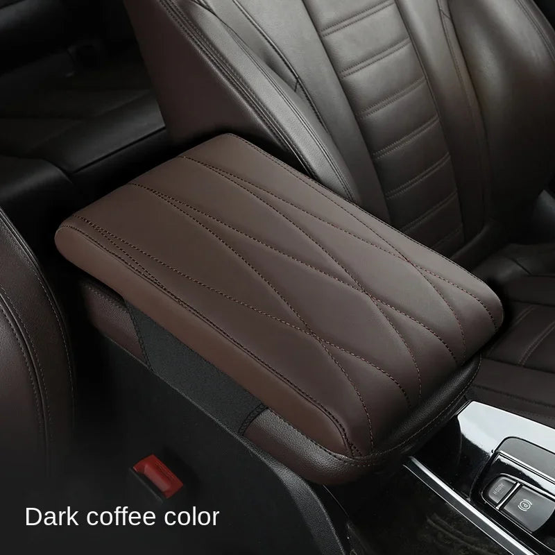 Leather Memory Foam Car Armrest Universal Center Cushion Stripe