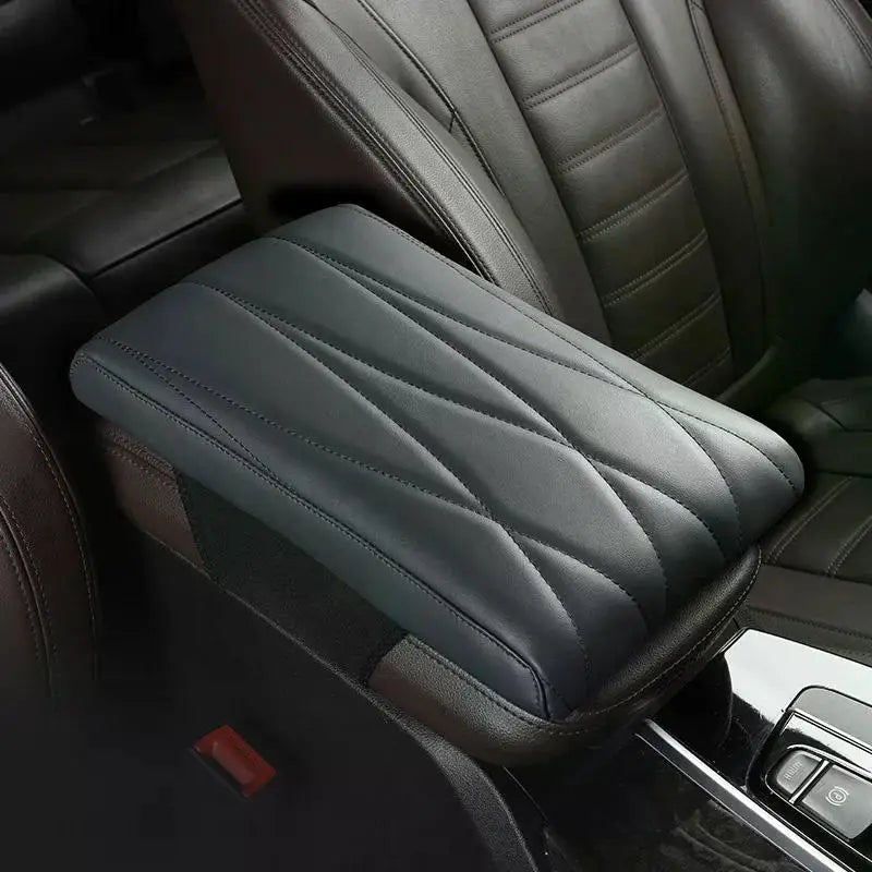 Leather Memory Foam Car Armrest Universal Center Cushion Stripe