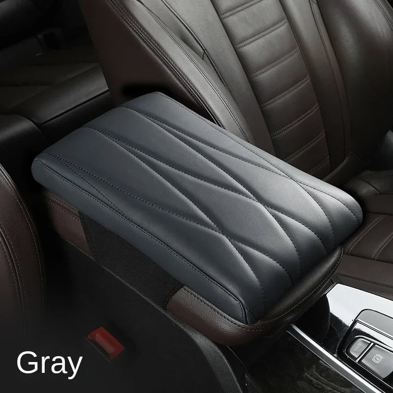 Leather Memory Foam Car Armrest Universal Center Cushion Stripe