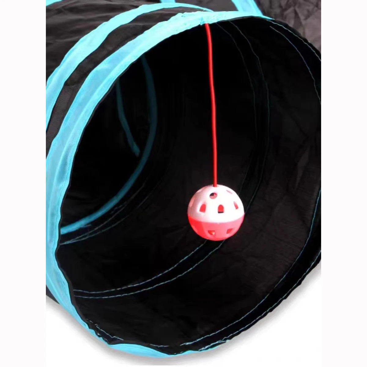 Cat Play Tunnel Foldable Pet Animal Tunnels with Crinkle Playing Toy for Cats