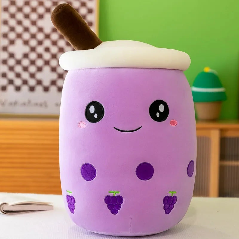 Giant Size Bubble Tea Plushies Squishy Milk Tea Boba Pillow Peluche Ice Cream Fruits Juice Drink Bottle Prop Decor 22-70cm