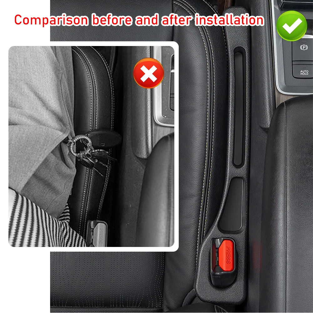 Car Seat Gap Filler Strips Auto Seat Kit interior Accessories 2PCS