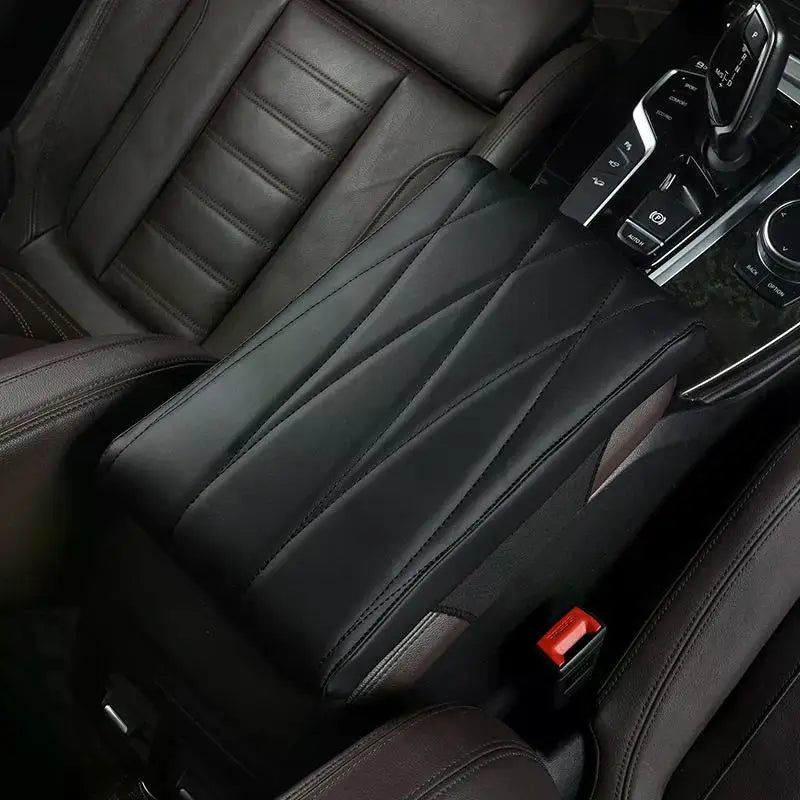 Leather Memory Foam Car Armrest Universal Center Cushion Stripe