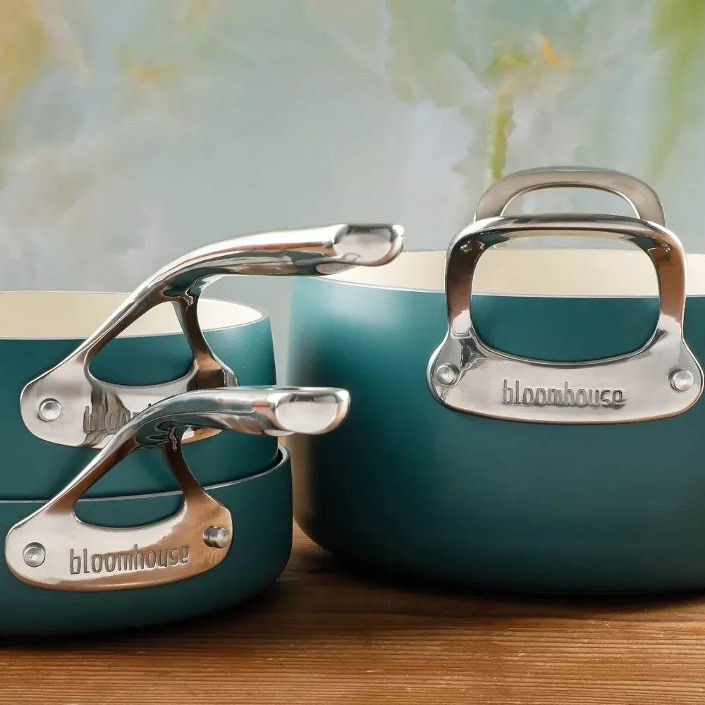 Triply Stainless Steel Pots and Pans Cookware Set W/Non-Stick Non-Toxic Ceramic Interior Oprah's Favorite Things