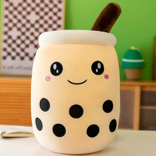 Giant Size Bubble Tea Plushies Squishy Milk Tea Boba Pillow Peluche Ice Cream Fruits Juice Drink Bottle Prop Decor 22-70cm