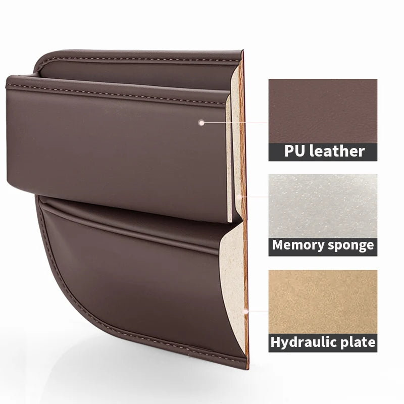 Leather Car Seat Gap Bag Multifunction Car Seat Organizer Auto Console Side Seat Car Interior