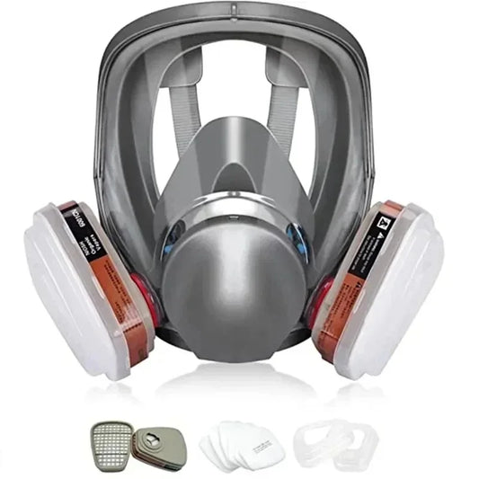 Anti-Fog Gas Mask, Industrial Paint Spray Vaccination Safety Work Dust Filter Full Face Protection with Formaldehyde