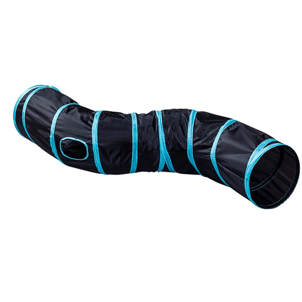 Cat Pass Play Tunnel Foldable Cat Toy Breathable Drill Barrel for Indoor loud paper