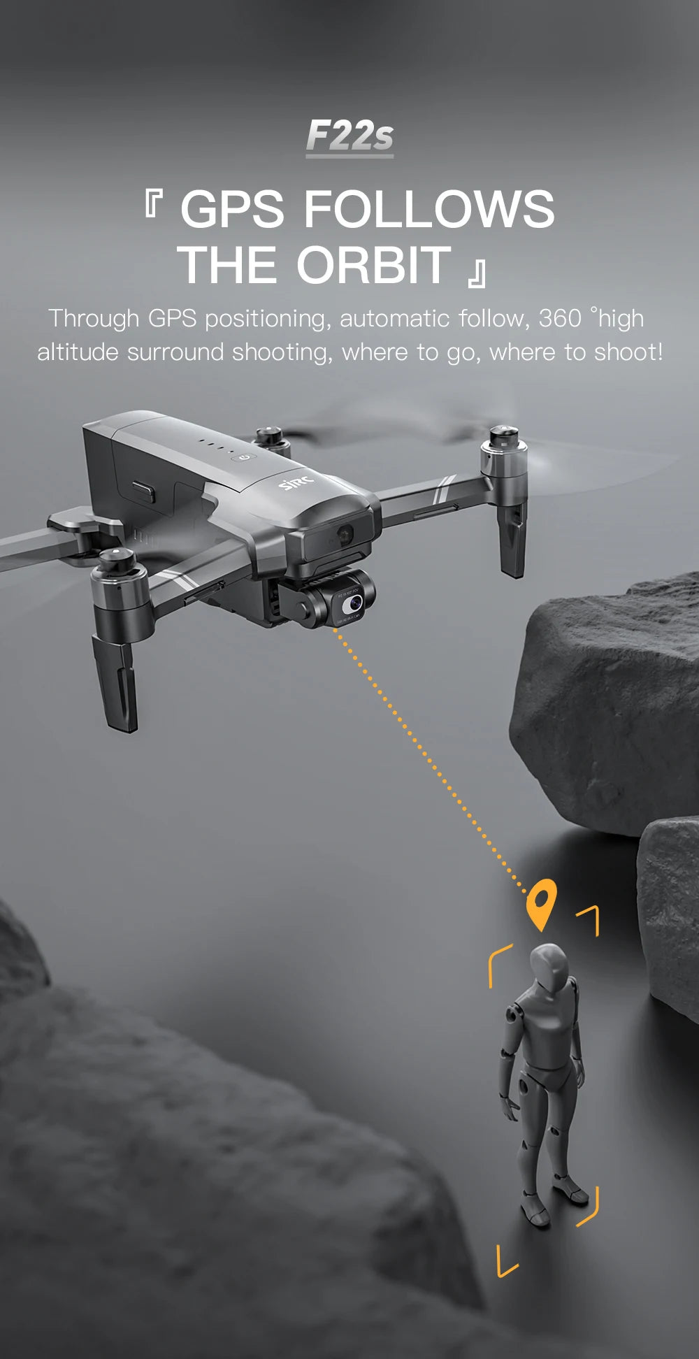 4K Pro Camera Drone Laser Obstacle Avoidance 3.5KM 2-Axis EIS Gimbal 5G WIFI GPS Professional RC Drone SJRC F22S