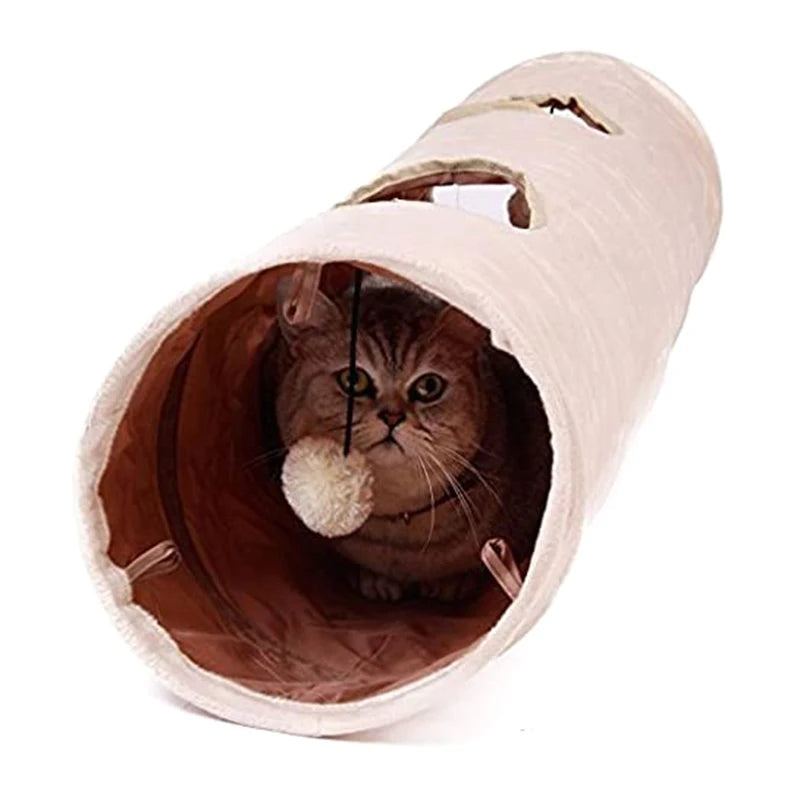 Plush Pet Tunnel Cat Drill Hole Pet Roll Dragon Cat Toy Cat Tunnel Oxford