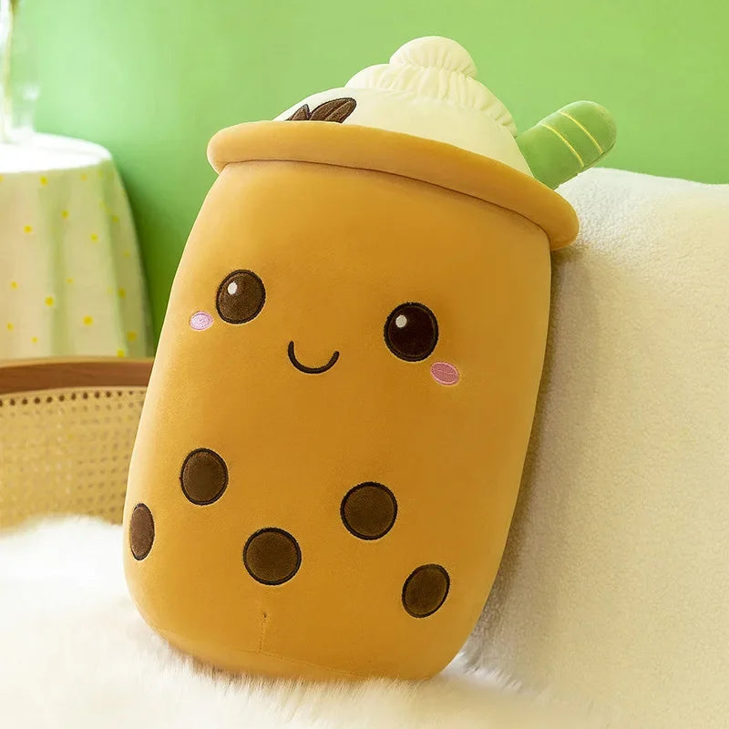 Giant Size Bubble Tea Plushies Squishy Milk Tea Boba Pillow Peluche Ice Cream Fruits Juice Drink Bottle Prop Decor 22-70cm