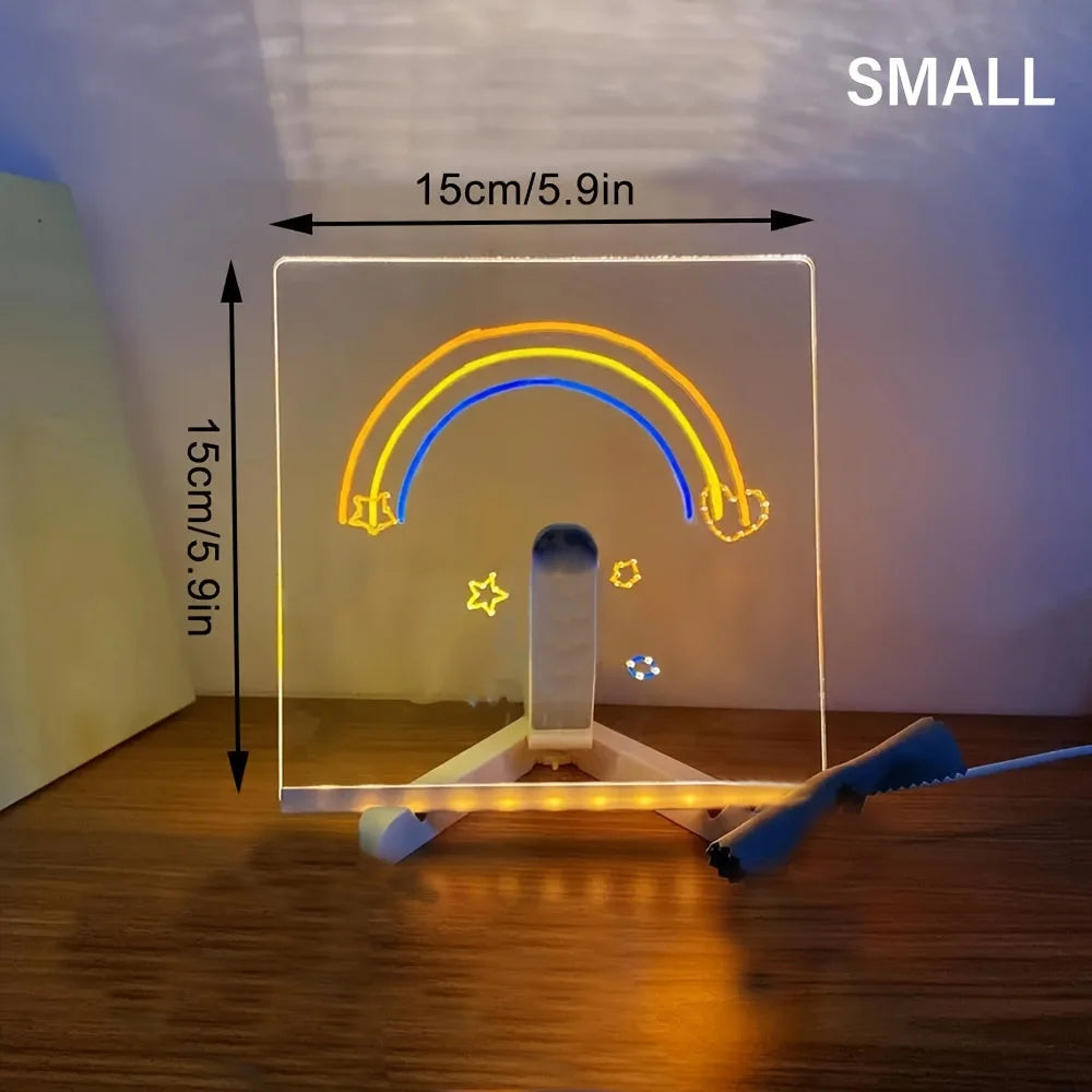 LED light up acrylic message board Erasable USB Drawing Board Bar Advertising Boards