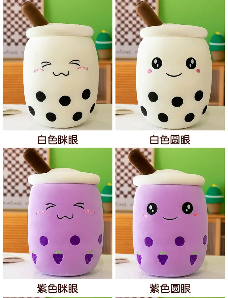 Giant Size Bubble Tea Plushies Squishy Milk Tea Boba Pillow Peluche Ice Cream Fruits Juice Drink Bottle Prop Decor 22-70cm