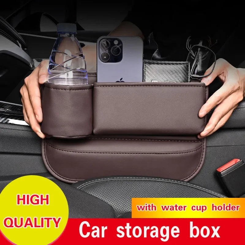 Car Seat Leather Gap Bag Multifunction Car Seat Organizer Auto Console Side Seat Plug Filler Organizer Box Car Interior