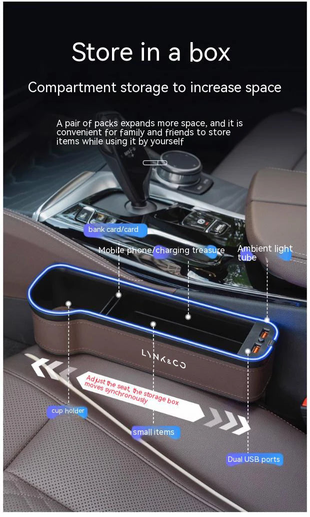 Car LED 7 Color Seat Gap Crevice Slot Storage Box Auto Interior Accessories
PHEV 05 09 PHEV 09 MHEV 01 06 02 03+