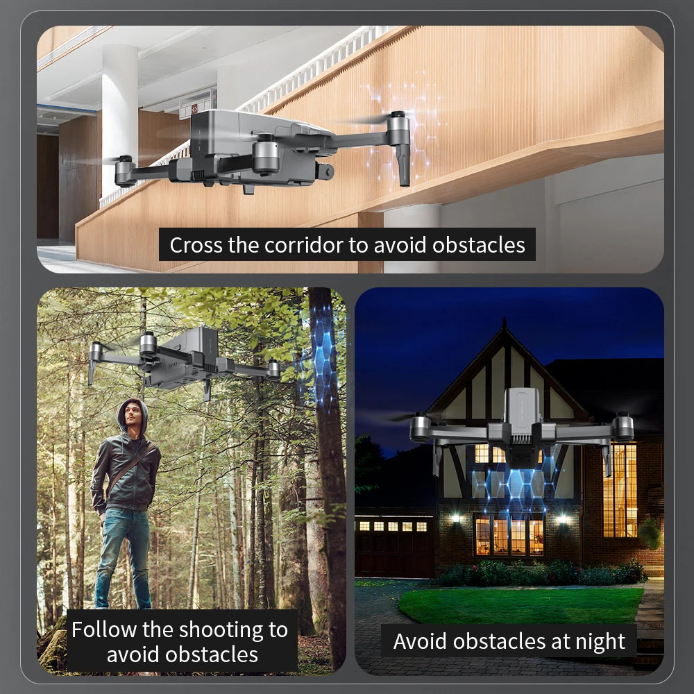 4K Pro Camera Drone Laser Obstacle Avoidance 3.5KM 2-Axis EIS Gimbal 5G WIFI GPS Professional RC Drone SJRC F22S