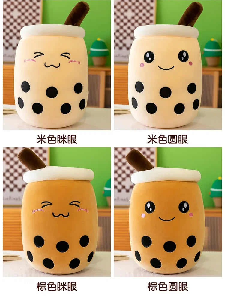 Giant Size Bubble Tea Plushies Squishy Milk Tea Boba Pillow Peluche Ice Cream Fruits Juice Drink Bottle Prop Decor 22-70cm