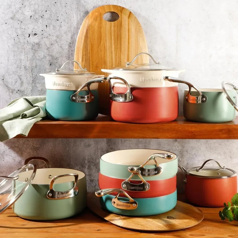 Triply Stainless Steel Pots and Pans Cookware Set W/Non-Stick Non-Toxic Ceramic Interior Oprah's Favorite Things