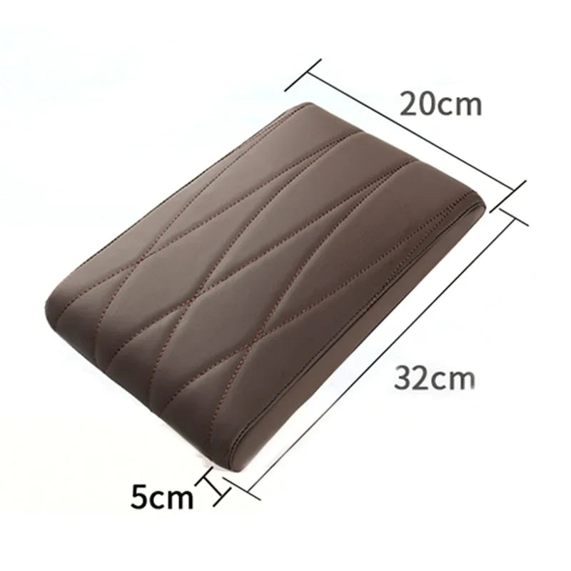 Leather Memory Foam Car Armrest Universal Center Cushion Stripe