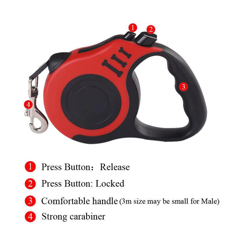 Dog Leash for Small Dogs Cat Automatic Retractable Durable Nylon Lead Puppy Outdoor Travel Walking Hiking Traction Rope