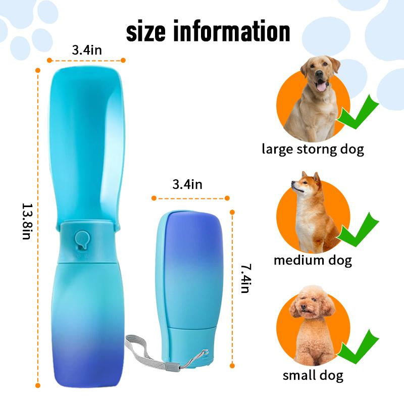 Portable Dog Water Bottle, Leakproof, Lightweight, Compact Design for Hiking, Walks & Travel, Pet Outdoor Travel Accessories