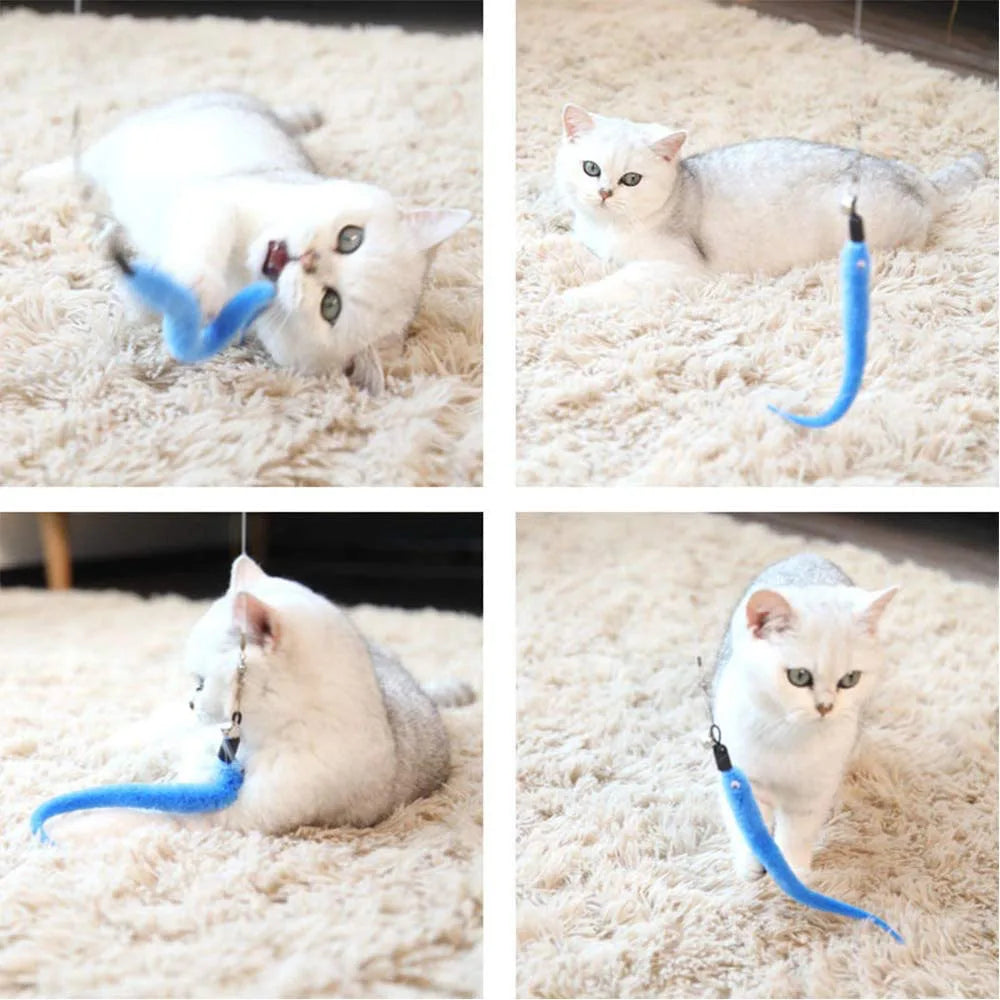 Cat Toy Accessories Worms Replacement Head Funny Cat Stick Pet Toys 5/10/6/11 Pcs Replace Plush