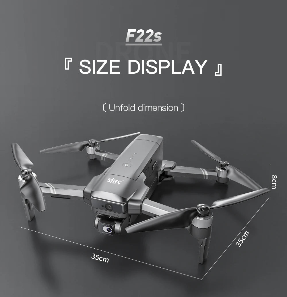 4K Pro Camera Drone Laser Obstacle Avoidance 3.5KM 2-Axis EIS Gimbal 5G WIFI GPS Professional RC Drone SJRC F22S