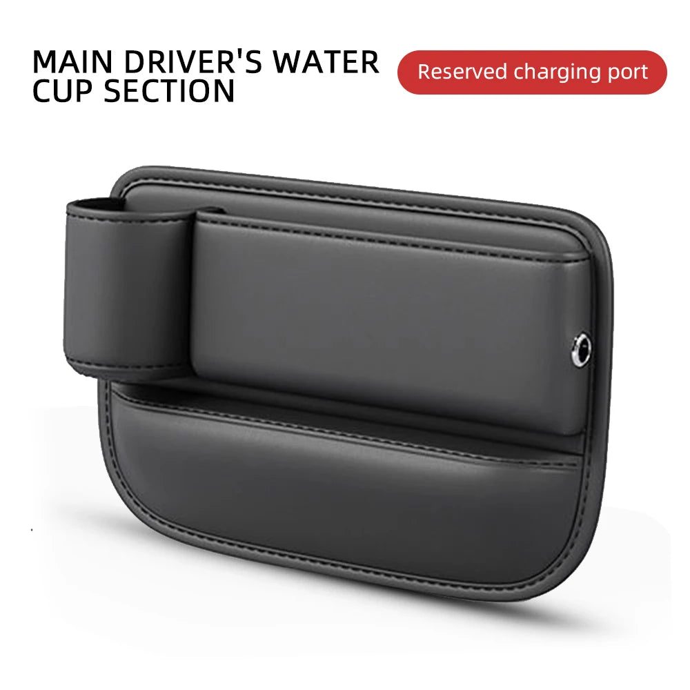 Leather Car Seat Gap Bag Multifunction Car Seat Organizer Auto Console Side Seat Plug Filler Organizer Box Car Interior