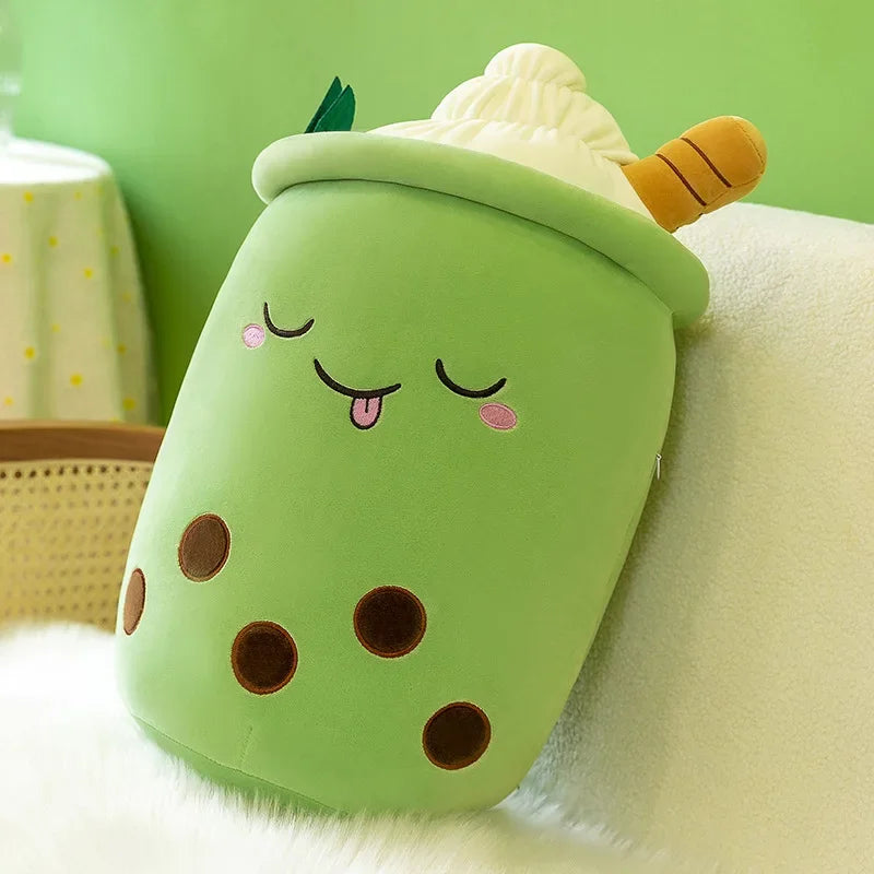 Giant Size Bubble Tea Plushies Squishy Milk Tea Boba Pillow Peluche Ice Cream Fruits Juice Drink Bottle Prop Decor 22-70cm