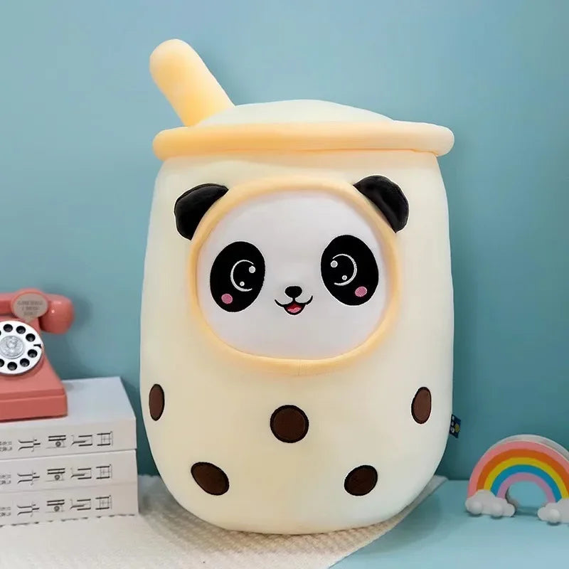 Giant Size Bubble Tea Plushies Squishy Milk Tea Boba Pillow Peluche Ice Cream Fruits Juice Drink Bottle Prop Decor 22-70cm