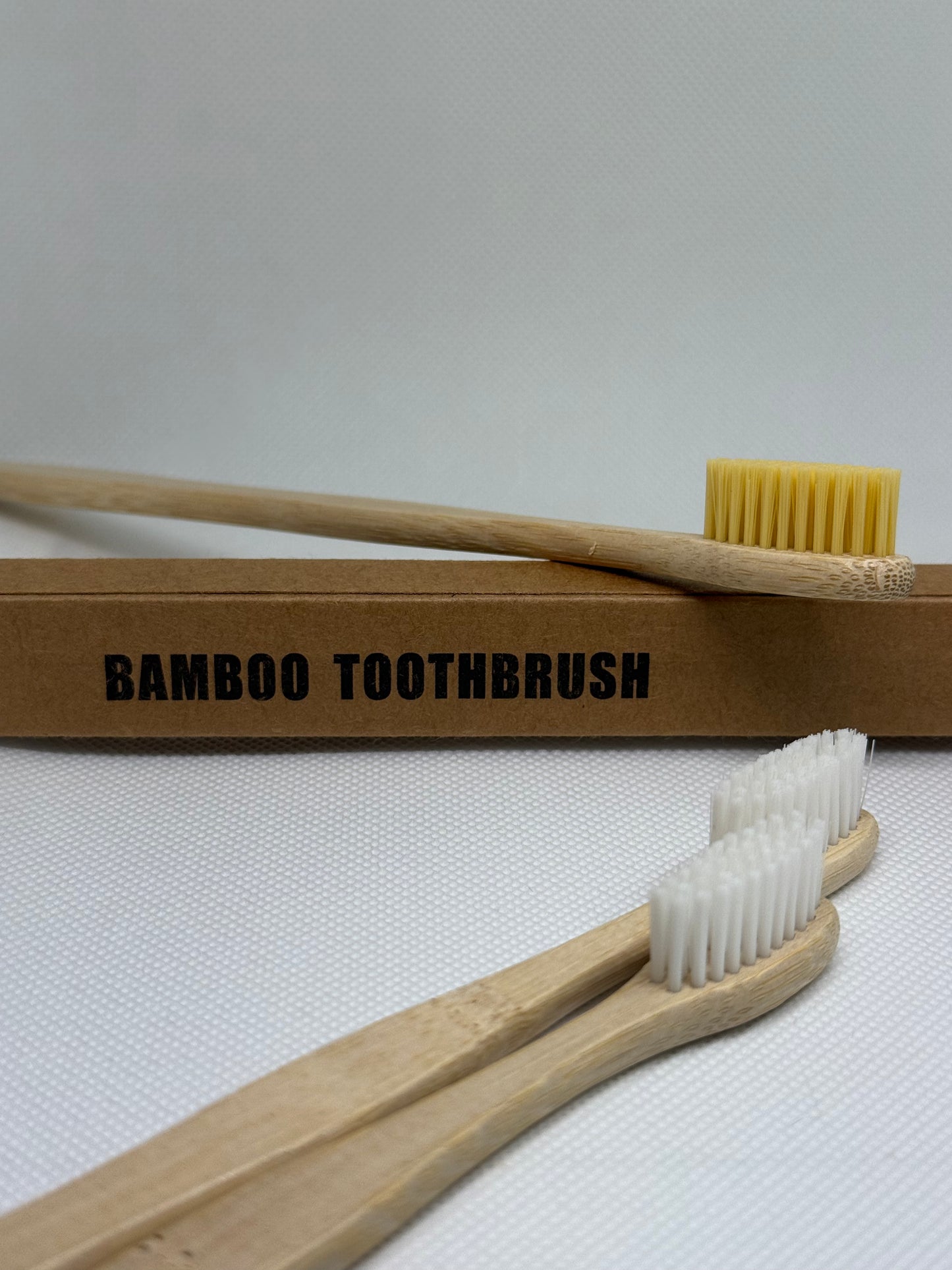 High Quality 5Pcs Adult Toothbrush Set with 100% Biodegradable Bamboo Handle, Eco-Friendly, Anti-Microbial, Plastic-Free Packaging